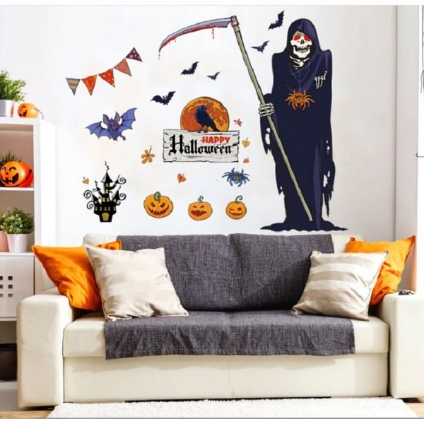 Decal dán tường halloween thần chết