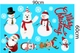 Decal trang trí noel người tuyết và những người bạn