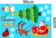 Decal trang trí noel ông già noel cưỡi tuần lộc 5
