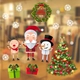Decal trang trí noel ông già noel và cây thông may mắn