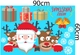 Decal trang trí noel ông già noel và tuần lộc đáng yêu