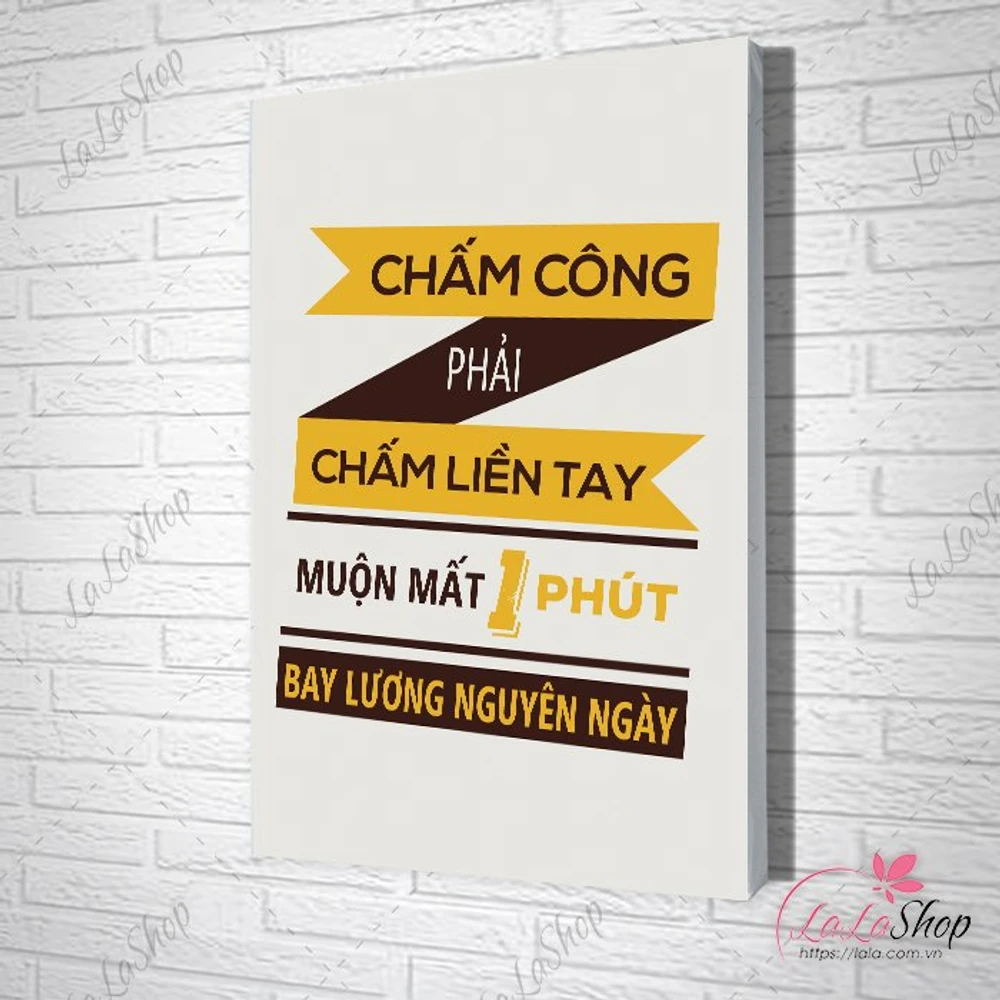 Tranh văn phòng chấm công phải chấm liền tay