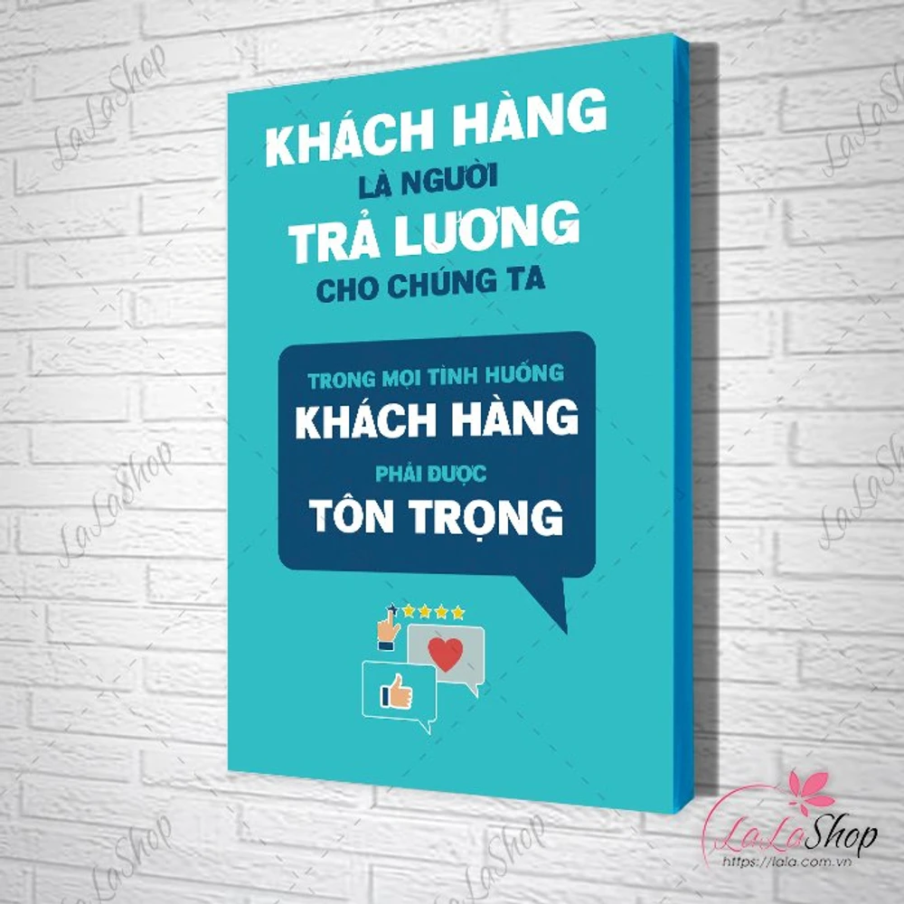 Tranh văn phòng khách hàng là người trả lương cho chúng ta