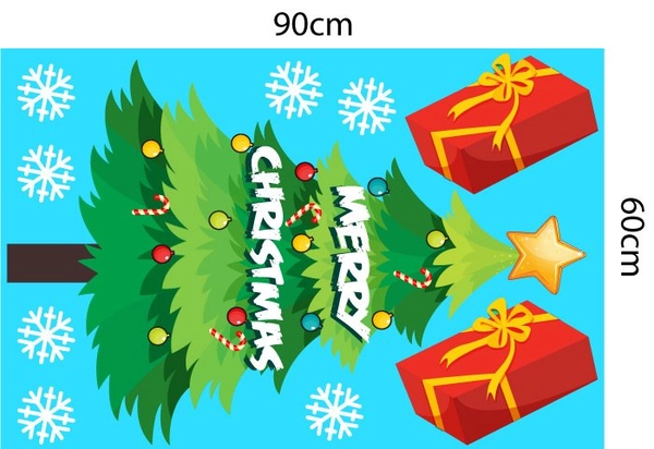 Decal trang trí noel combo đêm hội giáng sinh
