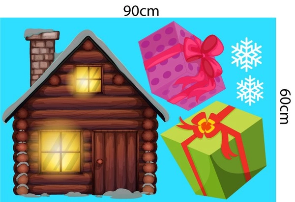 Decal trang trí noel combo đêm hội giáng sinh