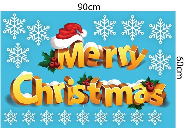 Decal trang trí noel combo đêm hội giáng sinh