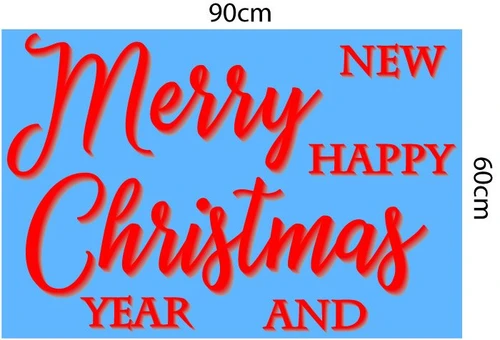 Decal trang trí noel combo bé vui giáng sinh