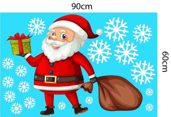 Decal trang trí noel combo đêm hội giáng sinh