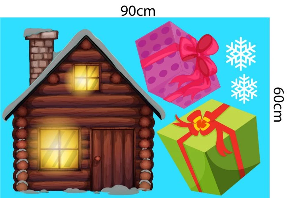 Decal trang trí noel combo đêm giáng sinh an lành