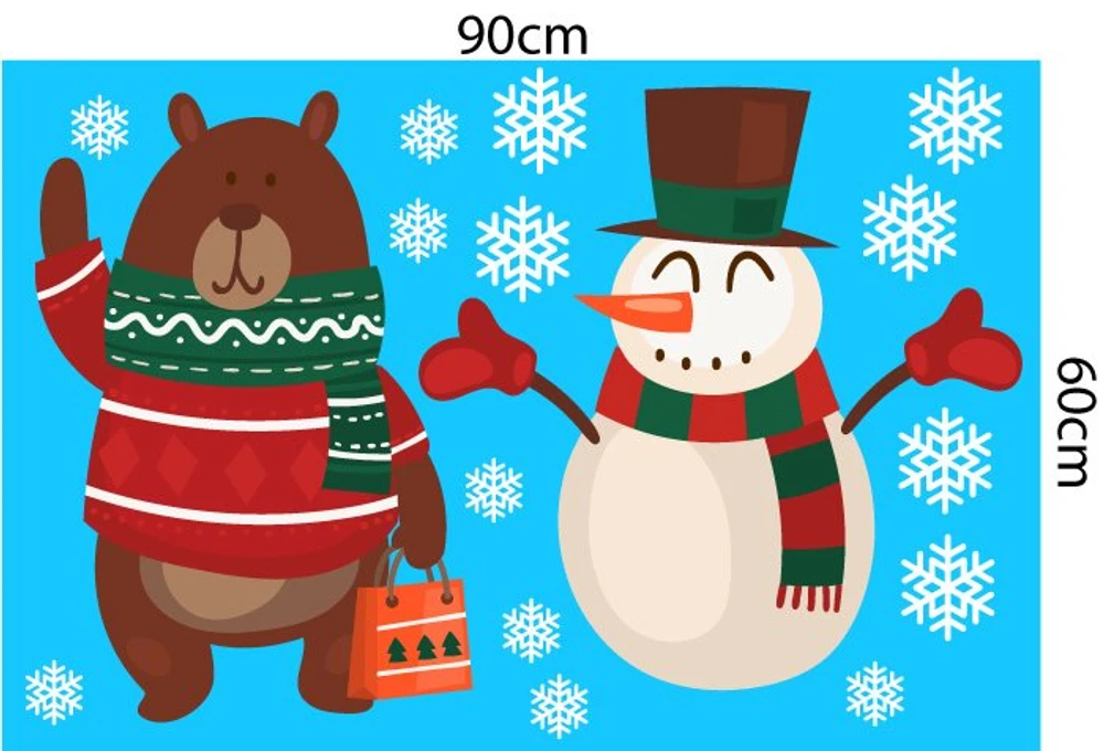 Decal trang trí noel combo đêm giáng sinh an lành