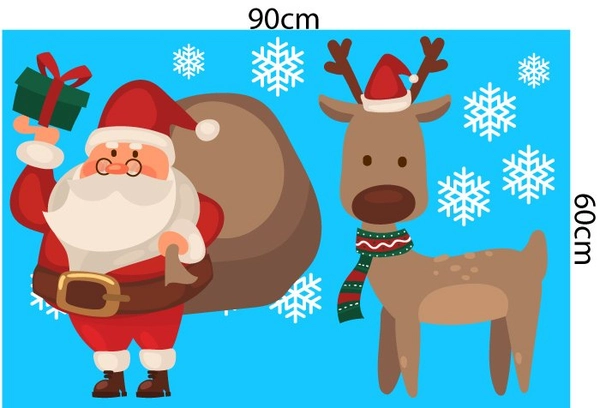 Decal trang trí noel combo đêm giáng sinh an lành
