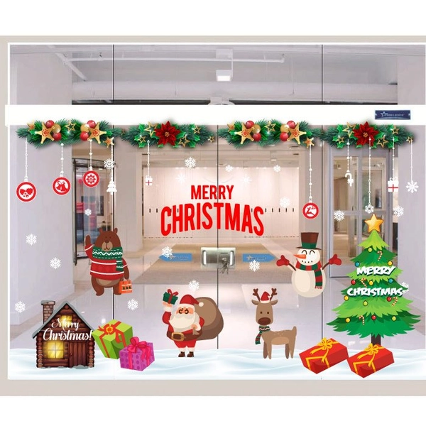 Decal trang trí noel combo đêm giáng sinh an lành