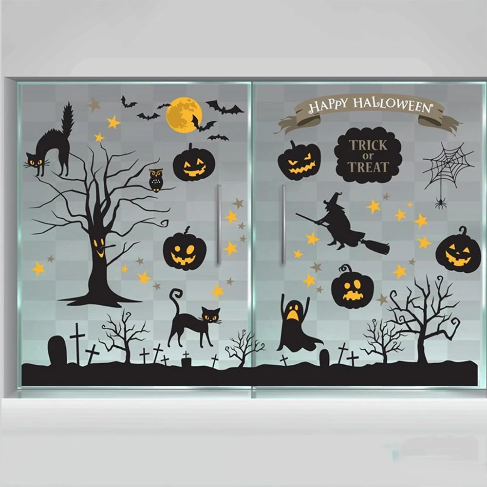 Decal dán tường combo halloween