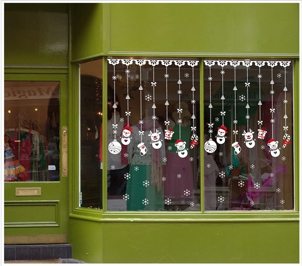 Decal trang trí noel dây treo người tuyết Noel