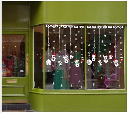 Decal trang trí noel dây treo người tuyết Noel