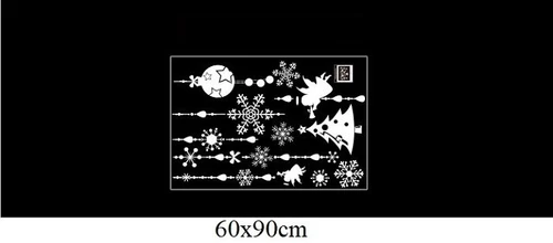 Decal trang trí noel dây treo hoa tuyết và thiên thần
