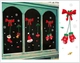 Decal 2 mặt trang trí noel nơ đỏ găng tay
