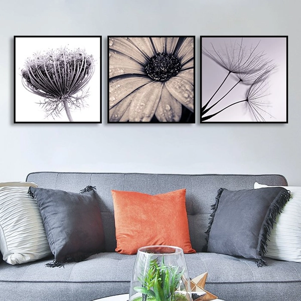 Tranh treo tường bồ công anh đơn sắc