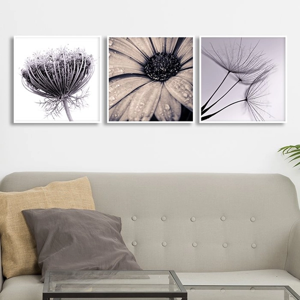 Tranh treo tường bồ công anh đơn sắc