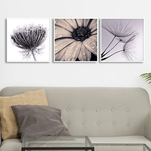 Tranh treo tường bồ công anh đơn sắc