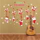 Decal dán tường noel dây treo tất đỏ 2
