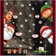 Decal 2 mặt trang trí noel những người bạn giáng sinh bên khung cửa