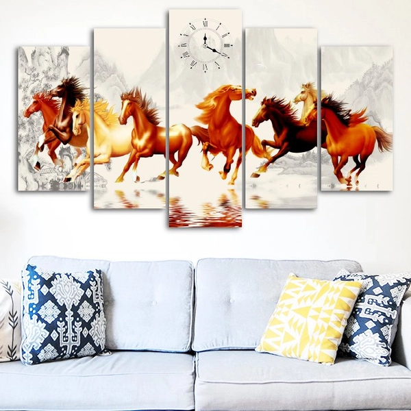 Tranh đồng hồ mã đáo thành công DH243