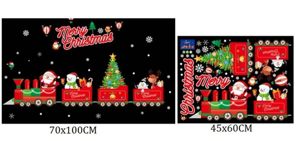 Decal trang trí noel đoàn tàu ngộ nghĩnh
