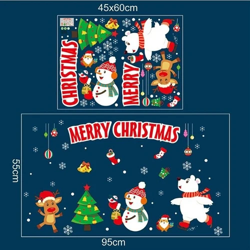 Decal trang trí noel vui đêm giáng sinh