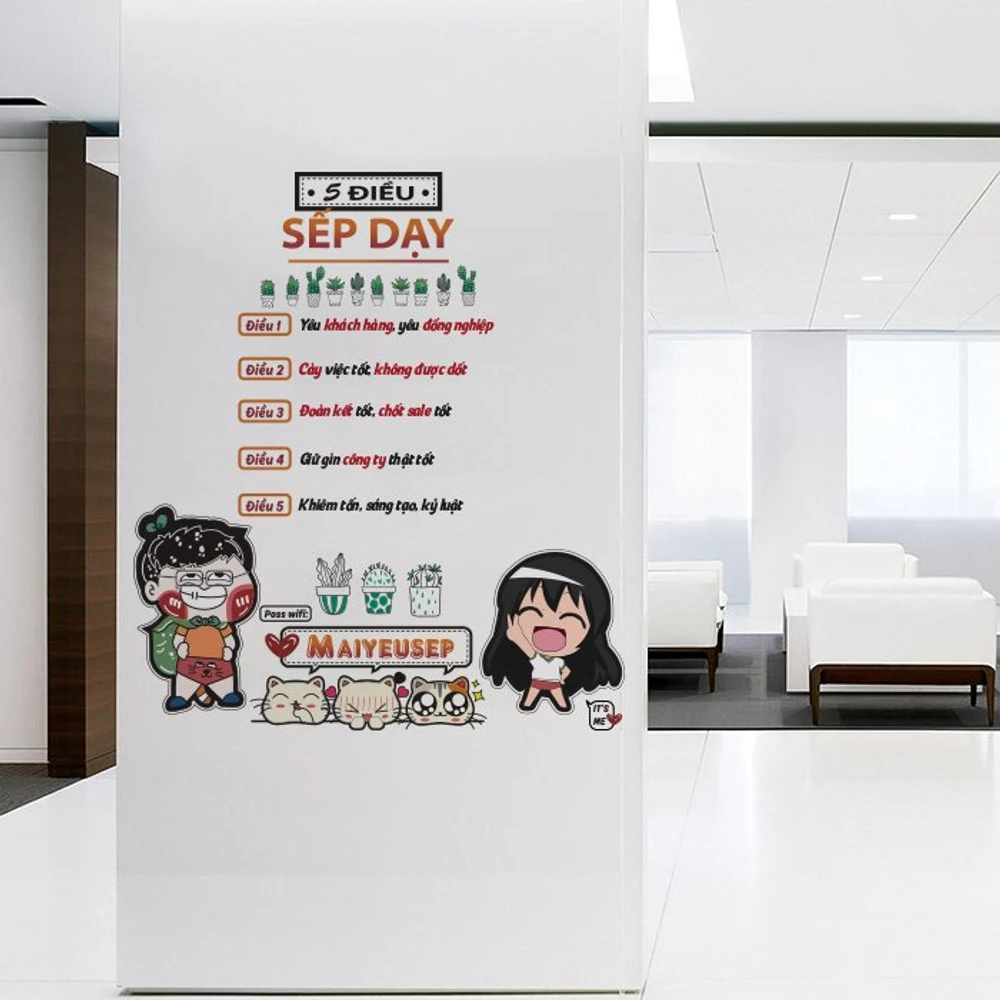 Decal văn phòng 5 điều sếp dạy
