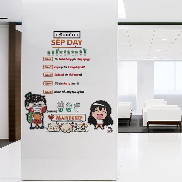 Decal văn phòng 5 điều sếp dạy