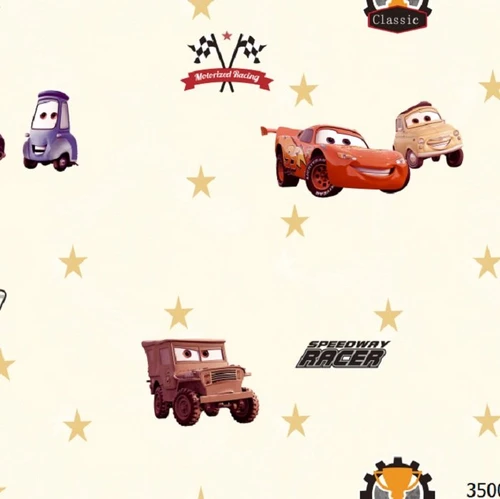 giấy dán tường xe đua hoạt hình GHQ35005