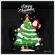 Decal 2 mặt trang trí noel cây thông giáng sinh vui vẻ