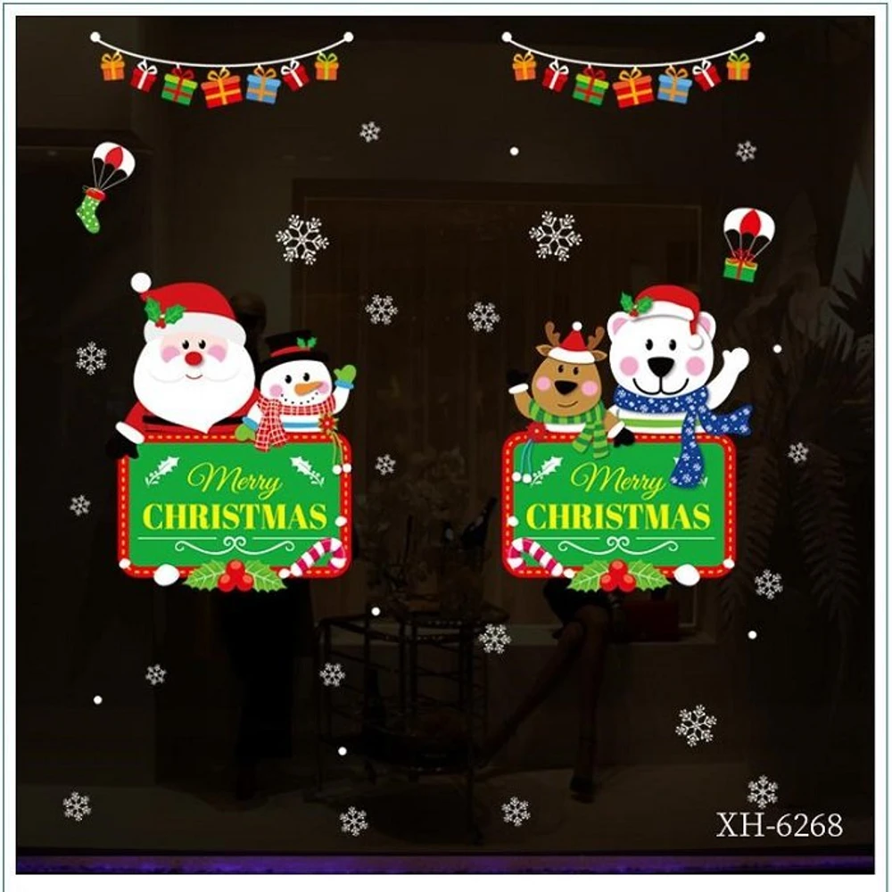 Decal trang trí noel 2 mặt đón giáng sinh