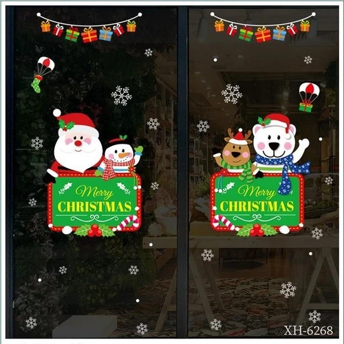 Decal trang trí noel 2 mặt đón giáng sinh