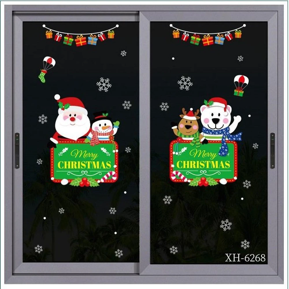 Decal trang trí noel 2 mặt đón giáng sinh