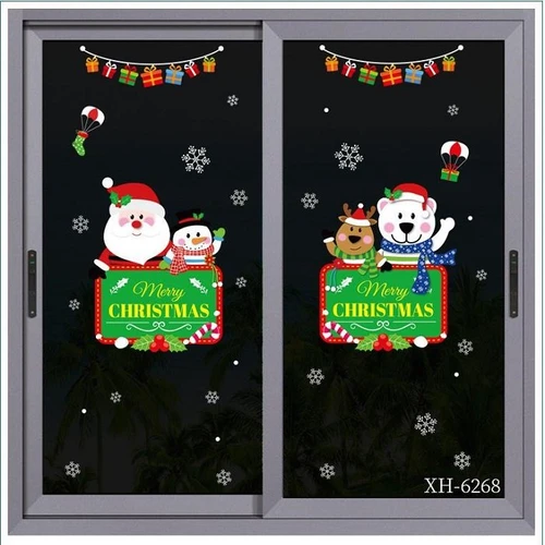 Decal trang trí noel 2 mặt đón giáng sinh