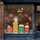 Decal 2 mặt trang trí noel thành phố sắc màu