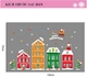 Decal 2 mặt trang trí noel thành phố sắc màu