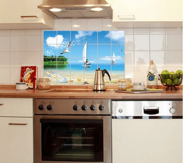 Decal Dán Bếp Thuyền Buồm size 60x90