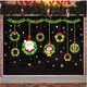 Decal 2 mặt dây treo ông già noel và vòng nguyệt quế