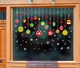 Decal 2 mặt trang trí noel dây treo quả châu sắc màu