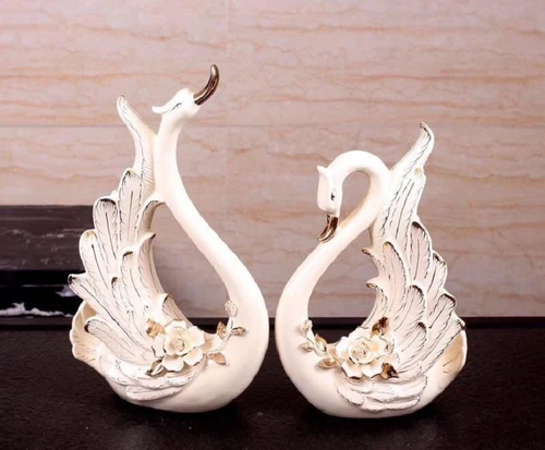 Tượng trang trí Đôi thiên nga và hoa hồng