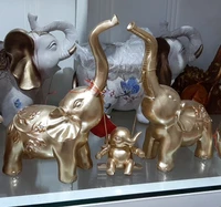 Tượng trang trí gia đình voi cao cấp