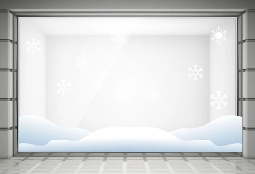 Decal trang trí noel chân tường tuyết