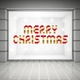 Decal trang trí noel merry christmas và bông tuyết