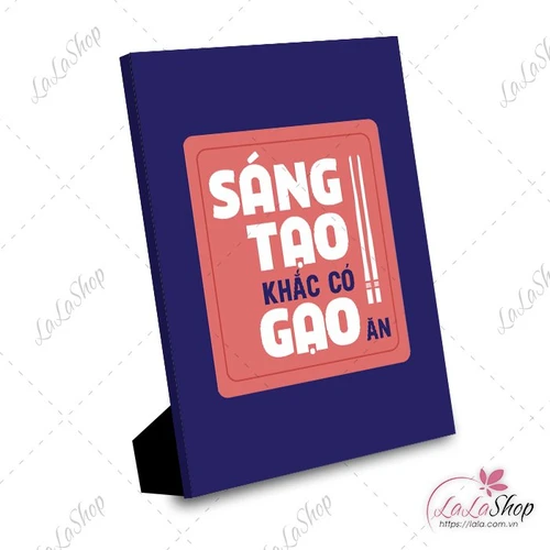 Tranh để bàn sáng tạo khắc có gạo ăn