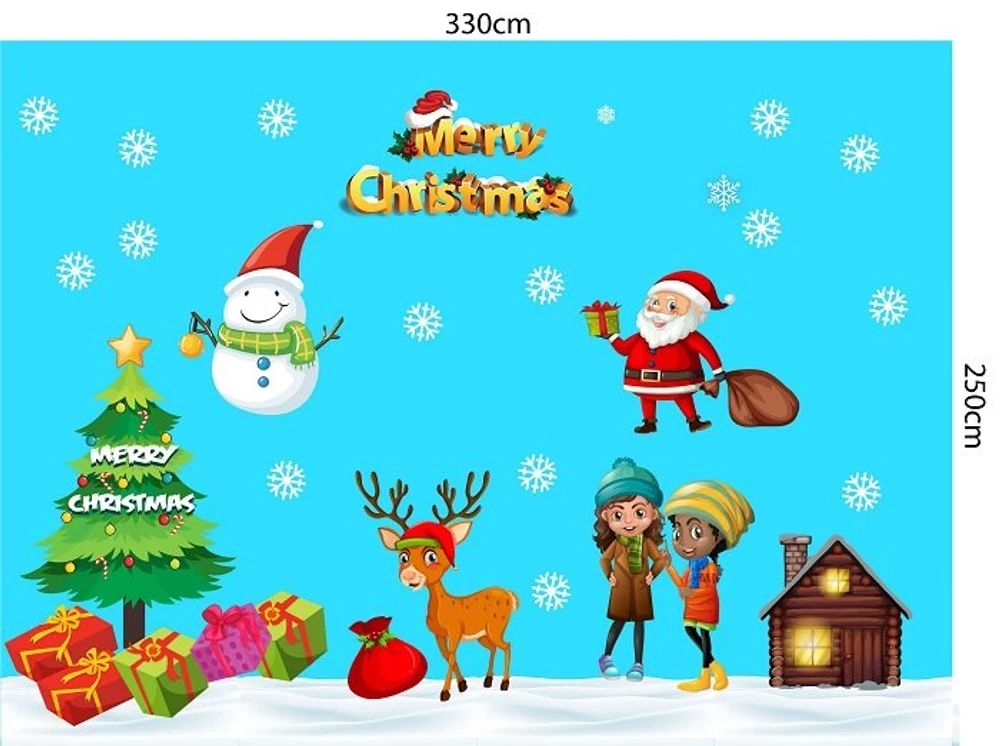 Decal trang trí noel combo đêm hội giáng sinh