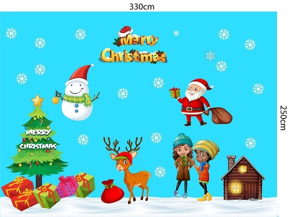 Decal trang trí noel combo đêm hội giáng sinh
