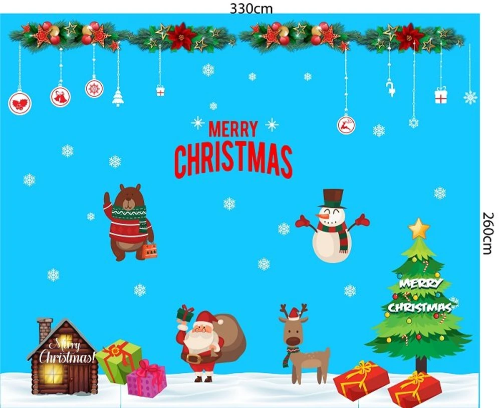 Decal trang trí noel combo đêm giáng sinh an lành